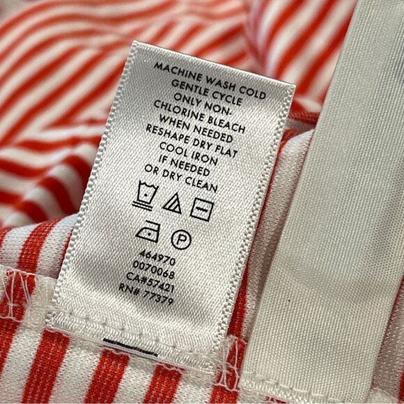 Ann Taylor Striped Red and White short sleeve mini casual Dress - Picture 10 of 13